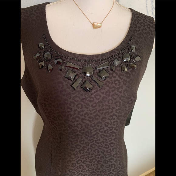 NWT Jones New York Cheetah print dress-10 - Picture 1 of 8